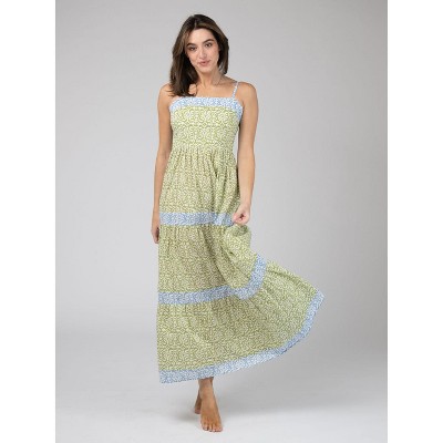 Olive Workshop Mallorca Maxi Dress Green
