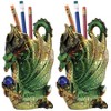 Design Toscano Escritoire the Dragon Desk Accessory Sculpture: Set of Two - 2 of 4