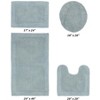 Edge Bath Rug 100% Premium Cotton Ultra-Soft Water Absorbent Tufted Solid Reversible 4 Piece Bathroom Rug Set for Machine Washable Bathmat - 2 of 2