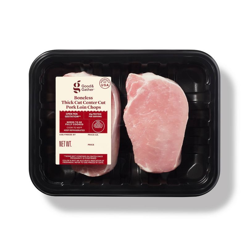 Boneless Thick Cut Pork Chop - price per lb - Good &#38; Gather&#8482;, 1 of 5