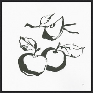 Amanti Art Apples BW by Chris Paschke Canvas Wall Art Print Framed 22 x 22-in. - 1 of 4
