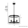 Hunter 18" Astwood Ceiling Light Matte Black Chandelier - 4 Bulb Dimmable Indoor Fixture with Art Deco Design - 4 of 4