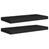 vidaXL Floating Wall Shelves 2 pcs Black 23.6Inchx9.3Inchx1.5Inch MDF - 2 of 4