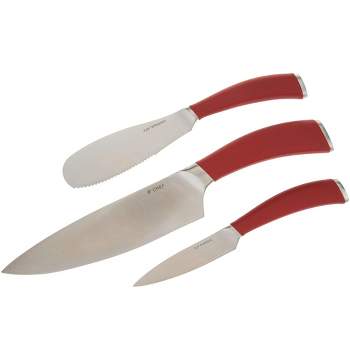 Berkel Elegance Rosso Chef Knife Set 5 Argento