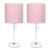 Creekwood Home Oslo 19.5" Power Outlet Base Metal Table Desk Lamp with Shade - 4 of 4
