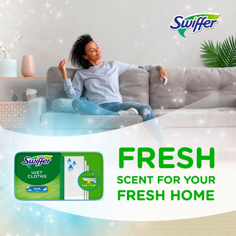 Swiffer Sweeper Wet Mopping Cloths Refills - Fresh Scent, 5 of 16