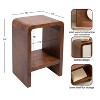 Kate and Laurel Reddy Radius Arch Side Table, 16x12x24, Walnut Brown - 2 of 4
