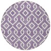 Purple And Ivory Geometric Washable Indoor Outdoor Area Rug - 4 of 4