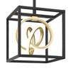 Possini Euro Design Christy 8" Modern Pendant Chandelier Ceiling Light Fixture Dining Room Over Table Hanging 3-Light LED Black Gold Finish Metal Mini - 3 of 4
