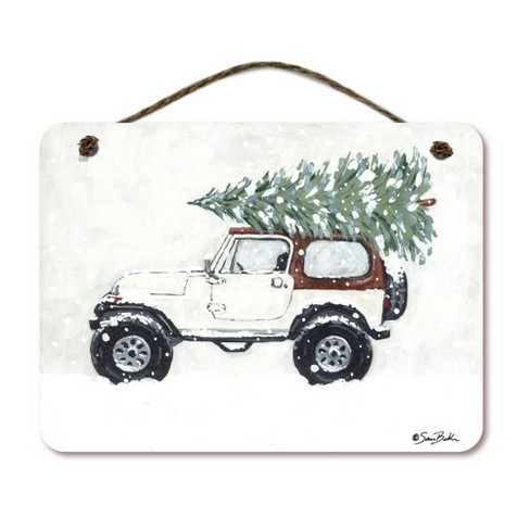 Courtside Market Merry Christmas Off Road I 12x16 Hanging Artboard with Twine - image 1 of 2