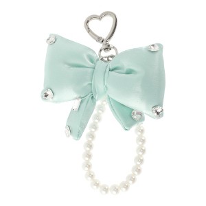 Unique Bargains Faux Pearl Bow Handbag Charms Keychains 1 Pc - 1 of 4