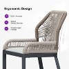 PURPLE LEAF 2 Pieces Bar Stools Patio Modern Rattan Barstools Aluminum Woven Tall Bar Chairs with Cushions for Outdoor Kitchen Island Garden - 4 of 4
