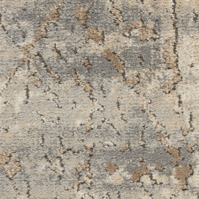 Reversible Abstract Gray Synthetic 5' x 7' Area Rug