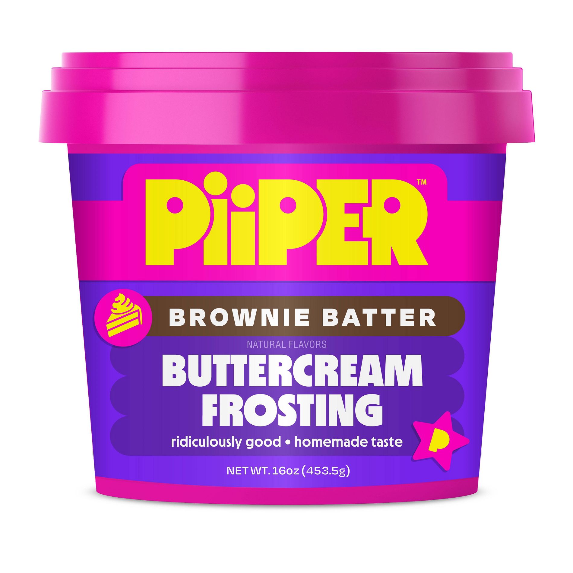 Piiper Brownie Batter Buttercream Frosting - 16oz