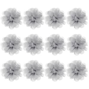 Unique Bargains Mesh Fabric Full Chiffon Flowers for DIY 12 Pcs - 1 of 4