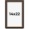PosterPalooza | Modern Shadow Box 1" Depth Brown Picture Frame - UV Acrylic, Backing, Hanging Hardware - 2 of 4