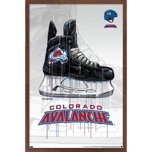 Trends International NHL Colorado Avalanche - Drip Skate 21 Framed Wall Poster Prints - 1 of 4