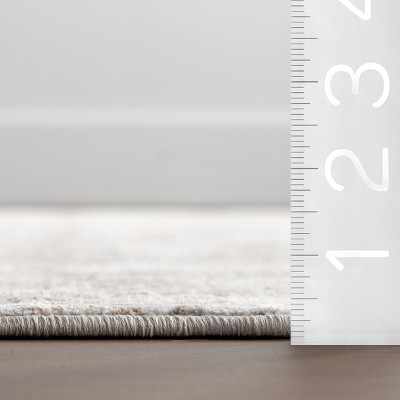 Handmade Taupe Synthetic Medallion Fringe Area Rug, 4' x 6'