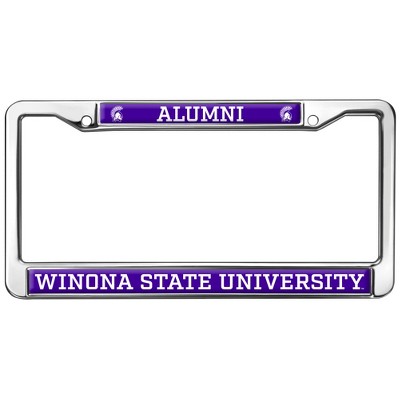 Winona State University Alumni Full Size Standard License Plate Metal Frame