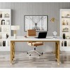 Gulches 63-inch Executive Desk, Modern Office Desk Conference Table for 4-6 People - 4 of 4