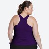 Calypsa Women's Plus Size Maya Tankini Swim Top With Built-in Bra - 2 of 4