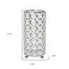 HomeRoots 7" Silver And Clear Faux Crystal And Metal Cylinder Table Vase - 3 of 4