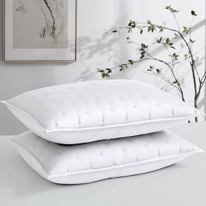 Southshore Fine Living, Set of 2 Quilted Shams, Luxurious 300-thread-count 100% rayon from bamboo - 1 of 3