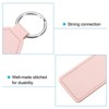 Unique Bargains PU Leather Keychain Blank with Key Rings for DIY Laser Engraving 4 Pcs - 4 of 4