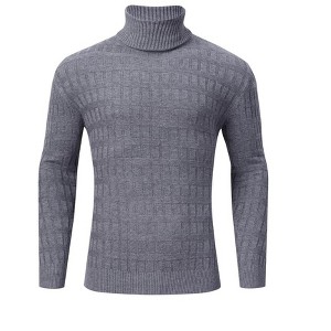 Mens Turtleneck Sweaters Long Sleeve Slim Fit Ribbed Knit Thermal Pullover Sweater - 1 of 4