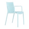 GlasFlength Accent Chairs Stackable Seating Set All Weather Versatile For Indoor Outdoor Living Garden Restaurant, Blue, 21.26"*20.08"*31.5" - 3 of 4