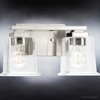 Urban Ambiance Luxury Craftsman Bath Light 7''H x 12.25''W,  Brushed Nickel Finish,  Houston Collection, UHP4291 - 4 of 4