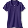 Lands' End School Uniform Kids Short Sleeve Feminine Fit Interlock Polo Shirt - 3 of 4