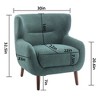 DYHOME Tufted Accent Chair, Wingback Upholstered Armchair for Living Room, Bedroom, Set of 2 - 3 of 4