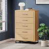 NicBex 5-Drawer Modern Dresser,Chest of Drawers with Metal Legs,Wooden Dressers for Bedroom,Living Room,Hallway,Office,Study,Natural Brown - 2 of 4
