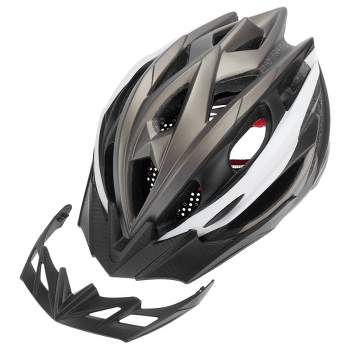 Unique Bargains Adult Moutain Bike Helmet Road Cycling Helmet with 2 Detachable Visors Rear Light 1 Pc