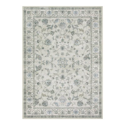 Lahome Vintage Vine Center Full Coverage Short Pile Velvet Rectangular Indoor Area Rug