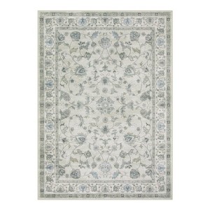 Lahome Vintage Vine Center Full Coverage Short Pile Velvet Rectangular Indoor Area Rug - 1 of 4