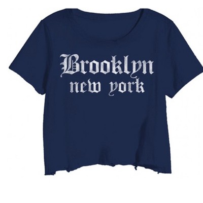 Women's Wo's Brooklyn Old English Cropped Tee - PRINCE PETER