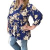 Women's Floral Gabby Blouse - honeyme - 3 of 3
