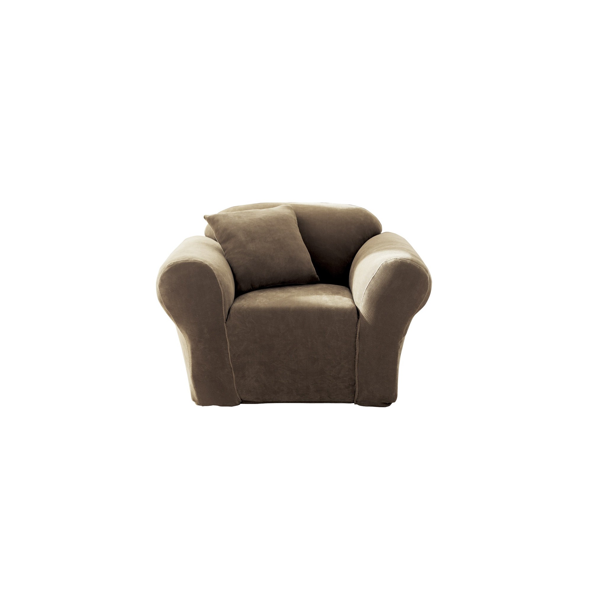 Stretch Pique Chair Slipcover Taupe - Sure Fit, Brown