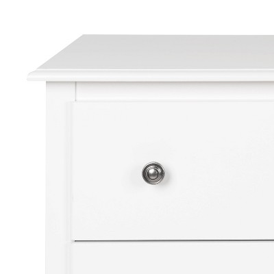 White Double 8-Drawer Horizontal Dresser with Deep Drawers