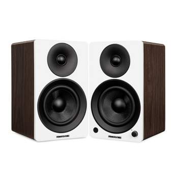 Fluance Ai41 Powered 2-Way 2.0 Stereo Bookshelf Speakers with 5" Drivers, 90W Amplifier for Turntable, TV, PC, Bluetooth