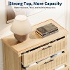 Fluted 5 Drawer Tall Dresser for Bedroom, 42.9'' Tall Wooden Chest of Drawers with Clothes Storage Cabinet, Drawer Organizer, for Living Room - 4 of 4