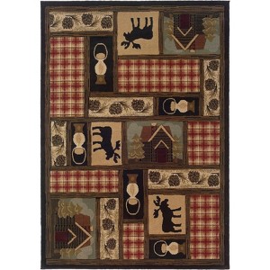 Oriental Weavers Hudson 1067A Area Rug, 1'10" x 3'3", Brown - 1 of 4