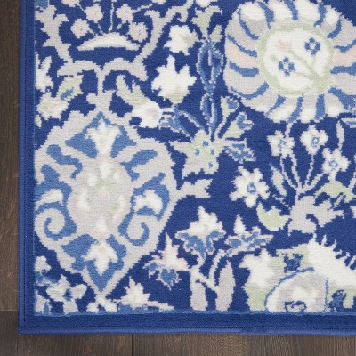 Bohemian Bliss Multicolor Floral 6' x 9' Flat Woven Area Rug