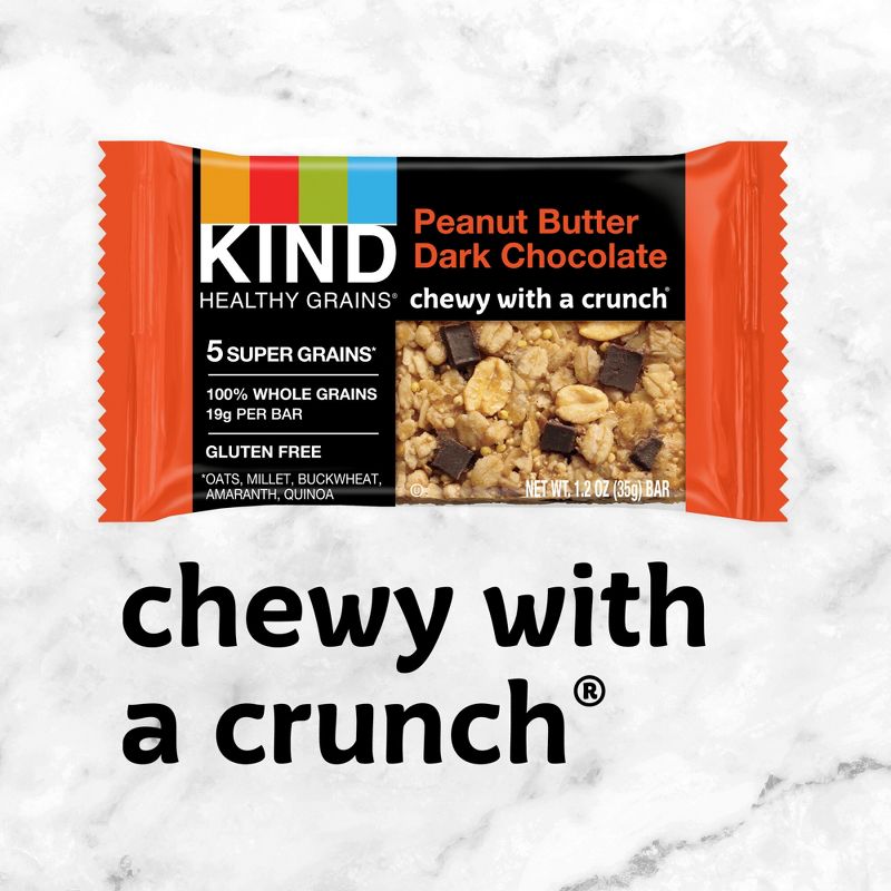 KIND Healthy Grains Bars Peanut Butter Dark Chocolate Chunk -18oz/15ct, 5 of 10