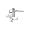 Brixwell 900-7323w Lever Latch Set White with Night Lock Reversible fits Door 5/8" To 1-3/8" Thickness - 2 of 4