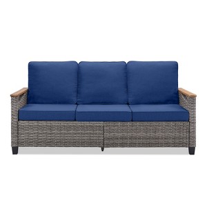Buenhomino Outdoor PE Wicker Furniture Set – Modular Chairs, Sofas, Ottomans & Tables with All-Weather Cushions for Patio, Garden, Deck & Porch - 1 of 4