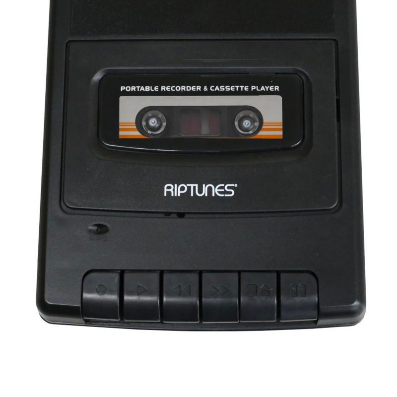 Riptunes Cassette Player and Recorder. Black, 3 of 4
