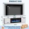 70" Modern Fireplace TV Stand - with 36" Electric Fireplace, LED Lights, 2-Tier TV Console with Storage Cabinet, 12 Flame Colors for Living Room - 2 of 4